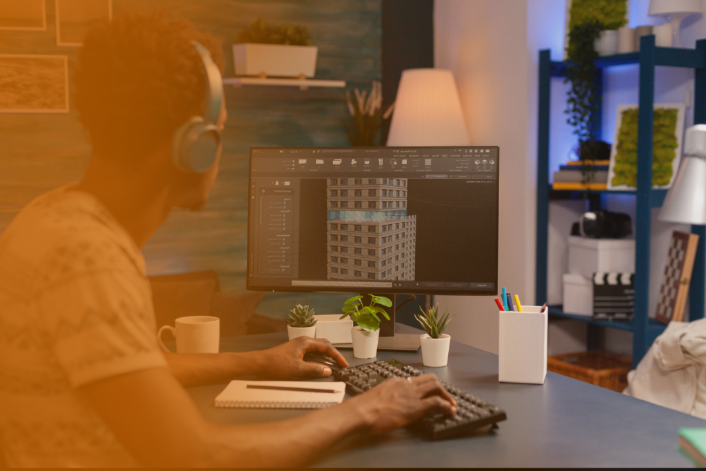 african-american-architect-man-analyzing-corporate-building-plan-computer